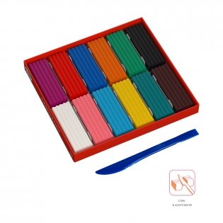 Пластилин Гамма "Мультики", 12 цветов, 240г, со стеком, картон. упаковка фото книги 2