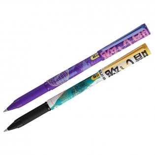 Ручка шариковая Berlingo Glyph синяя, 0,7 мм, грип, рисунок на корпусе, soft-touch, ассорти. Арт. Cbp_07S11 фото книги