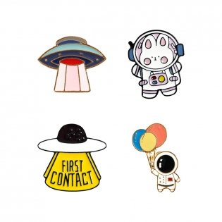 Набор металлических значков MESHU "First contact", эмаль, 4 шт. Арт. MS_53680 фото книги 4