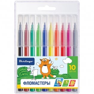 Фломастеры "Жил-был кот", 10 цветов (12 штук в комплекте) (количество товаров в комплекте: 12) фото книги