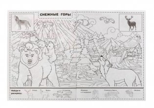 Времена года. Раскраска "Найди и раскрась" с наклейками фото книги 3