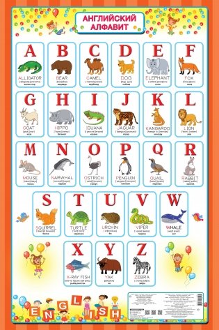 Плакат. Английский алфавит фото книги