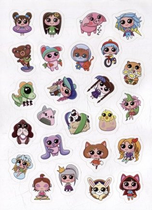 100 наклеек. Кавайи фото книги 2