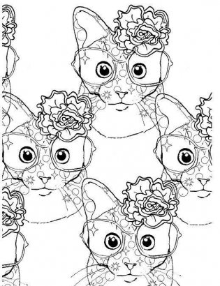 Кототерапия. Раскраска-антистресс для взрослых фото книги 5