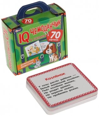 IQ чемоданчик. Умные игры. Домашние животные. 35 карточек в чемоданчике фото книги 5