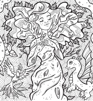 Раскраска-антистресс. Волшебный лес единорогов фото книги 3