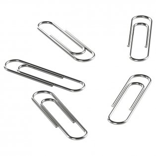 Скрепки, 28 мм, Berlingo, 100 штук, никелированные, карт. упаковка. Арт. BK2511 фото книги 2