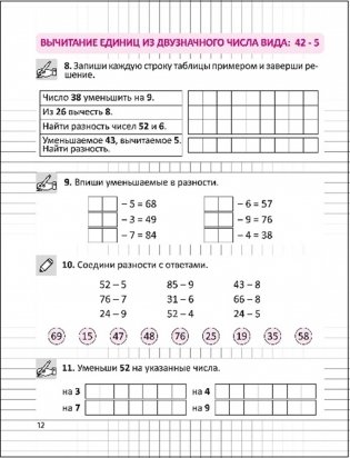 Тренажёр по устному счету в пределах 100. Вычитание с переходом через десяток. 2 класс фото книги 4