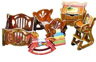 3D Puzzle. Сборная игрушка "Детская мебель" фото книги