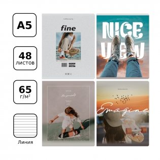 Тетрадь 48 листов, А5, линия BG "Girl's club", глянцевая ламинация. Арт. Т5ск48_лг 11890 фото книги 2