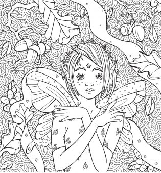 Раскраска-антистресс. Феи в волшебном саду фото книги 3