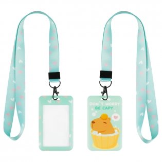 Бейдж вертикальный MESHU Be capy, 110*70мм, лента с карабином, 2D печать, опп пакет с европодвесом фото книги 2