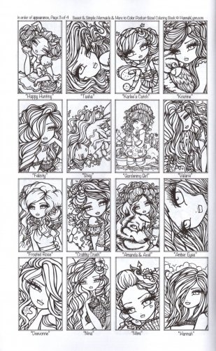 Sweet & Simple Mermaids & More to Color Pocket-Sized Coloring Book фото книги 4