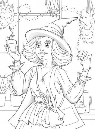 Очаровательные ведьмы. Раскраска фото книги 3