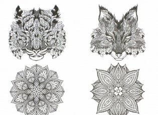 Книга-раскраска. Тату-дизайн фото книги 2