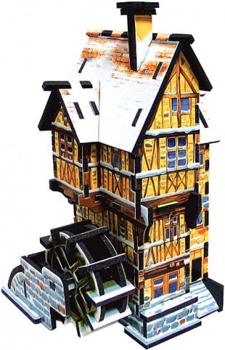 3D Puzzle "Водяная мельница" (зима) фото книги