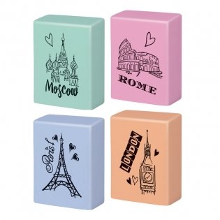 Ластик "Capitals", 23x19x9 мм фото книги