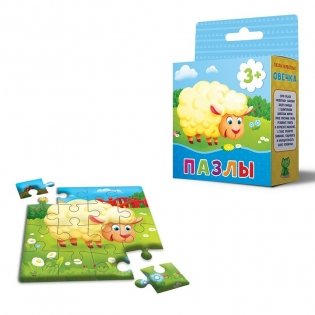 Животные. Овечка. Пазл 16 деталей (22x22 см) фото книги 3