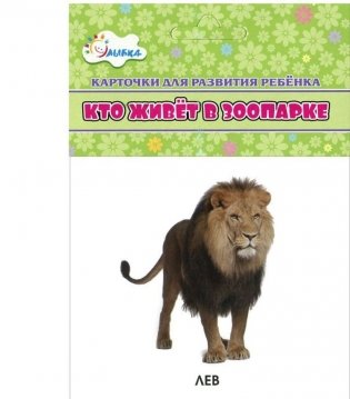 Кто живет в зоопарке (набор из 12 карточек) фото книги