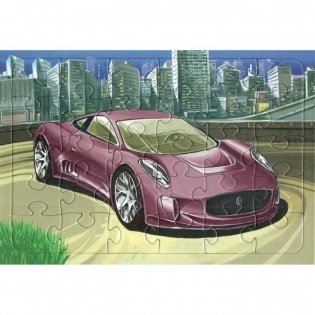 Пазл Легковой автомобиль Ягуар, 30 деталей фото книги