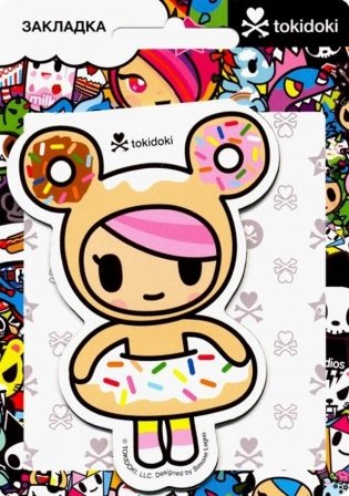 Фигурная магнитная закладка. Пончик фото книги