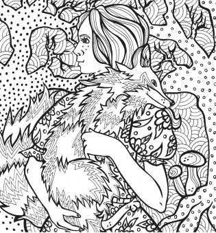 Раскраска-антистресс. Волшебные существа фото книги 4