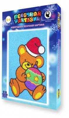 Новогодний набор "Мишка с игрушкой", А4 фото книги