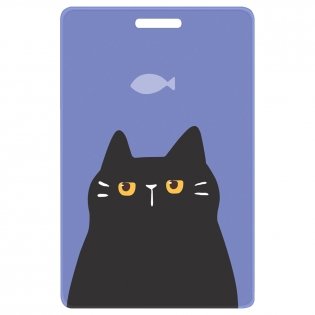 Обложка-карман для карт и пропусков OfficeSpace "Котики", 95х65 мм, ПВХ, ассорти. Арт. PC_55427 фото книги 4