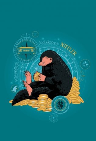 Обложка для паспорта. Фантастические твари. Нюхль фото книги