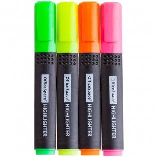 Набор текстовыделителей, 4 цвета, 1-4 мм фото книги 2