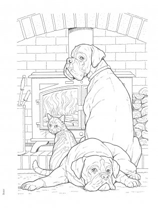 Creative Haven the Dog Lovers' Coloring Book фото книги 7