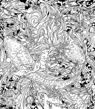 Водные миры. Раскраски за гранью воображения фото книги 3