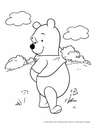 Альбом для рисования с образцами для раскрашивания. Винни фото книги 2