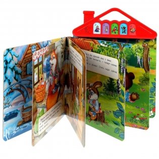 Музыкальная книжка игрушка для малышей. Заюшкина избушка фото книги 2