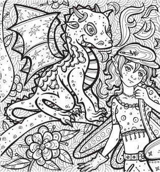 Раскраска-антистресс. Невероятные драконы фото книги 8