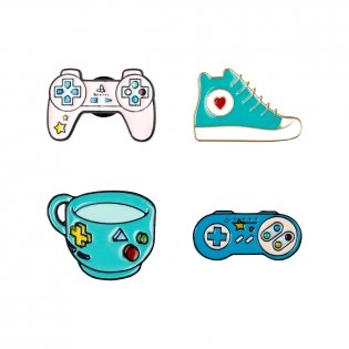 Набор металлических значков MESHU "Gamer's set", эмаль, 4 шт. Арт. MS_53656 фото книги 3