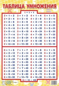 Плакат. Таблица умножения фото книги