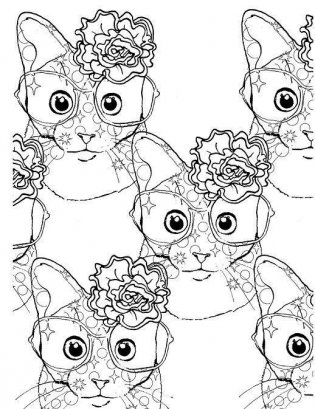Кототерапия. Раскраска-антистресс для взрослых фото книги 6