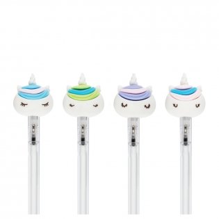 Ручка шариковая MESHU "White Unicorn", синяя, 0,7 мм, корпус ассорти, с топпером. Арт. MS_02613 фото книги 2