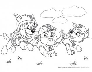 Щенячий патруль. Альбом для рисования с образцами для раскрашивания фото книги 2