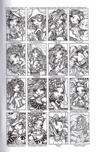 Sweet & Simple Mermaids & More to Color Pocket-Sized Coloring Book фото книги 3