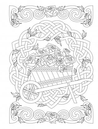 Creative Haven Celtic Gardens coloring book фото книги 6