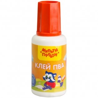 Клей ПВА "Мульти-Пульти", с кисточкой, 20 грамм. Арт. КЛ_28638 фото книги