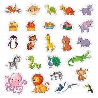 В зоопарке. Книга с липучками фото книги 5