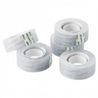 Клейкая лента 19 мм х 33 м, Berlingo, прозрачная. Арт. AT1930 фото книги