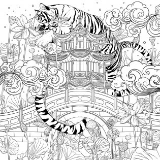 Mythographic Color and Discover: Shangri-La: An Artist's Coloring Book of Fantasy Worlds фото книги 3