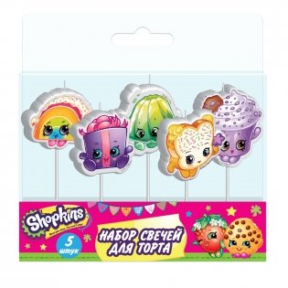 Свечи на палочках "Shopkins", 5 штук фото книги