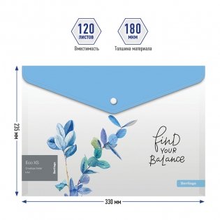 Папка-конверт на кнопке Berlingo "Eco XS" А4, 180мкм, с рисунком фото книги 3