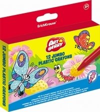 Пластиковые мелки "Jumbo Artberry", 12 цветов фото книги