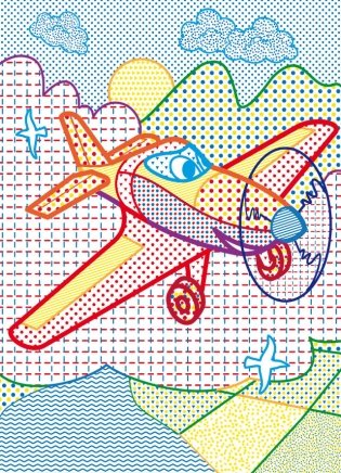 Большие водные раскраски с цветным контуром. Авиация. Раскраска + развивающие задания фото книги 2